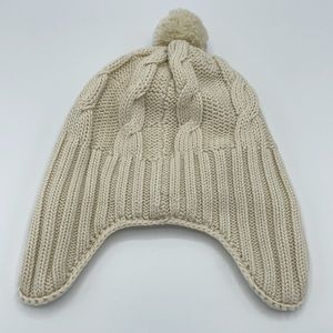 BABY GAP Cable Knit Winter Hat Cream Beige Size M/L